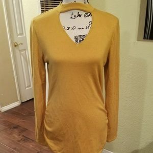Chocker mustard color long sleeve top